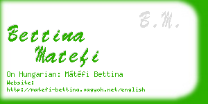 bettina matefi business card