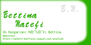 bettina matefi business card